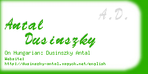 antal dusinszky business card